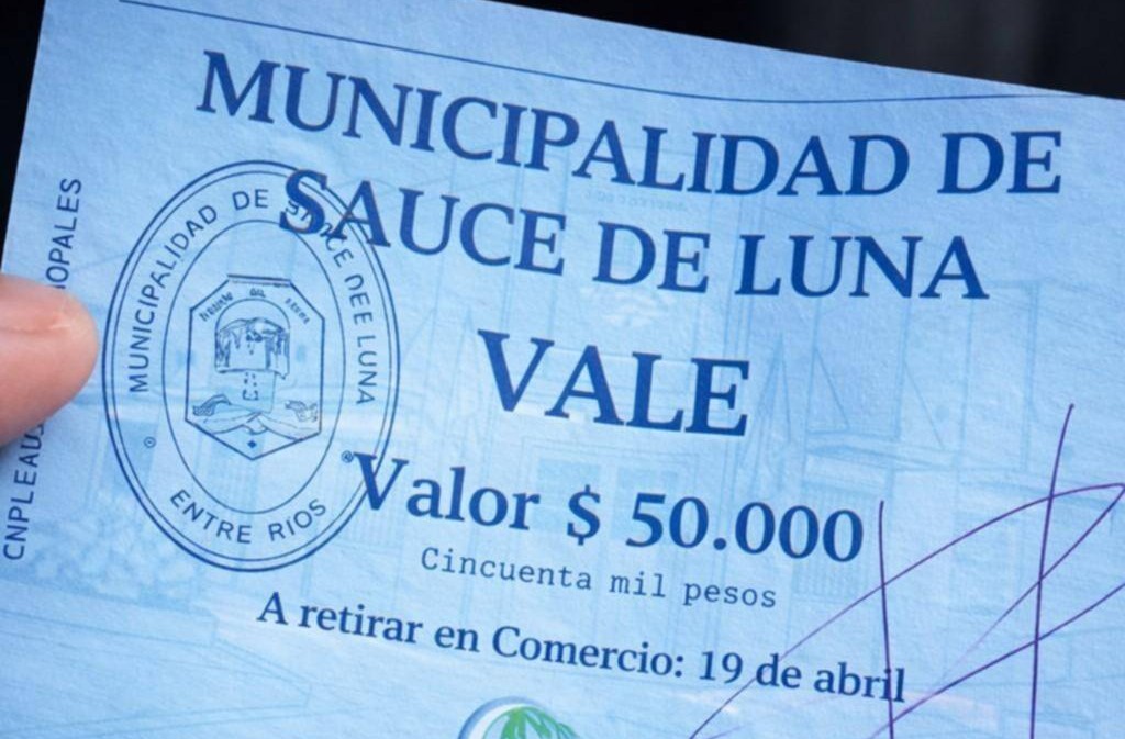 Municipio de Entre Ríos paga sueldos con vales de comida