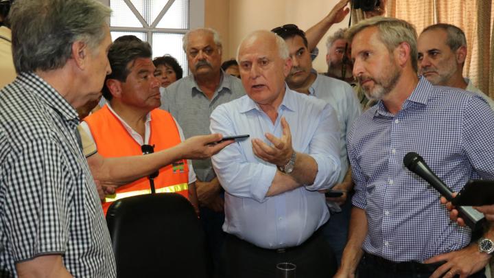 Lifschitz y Frigerio recorrieron zonas inundadas del norte