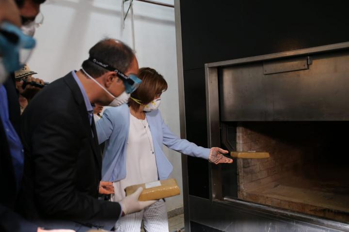 Quemaron 300 kg de droga incautada al narcotráfico