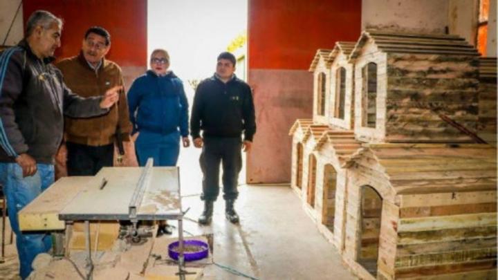 Presos construyen cuchas para perros callejeros