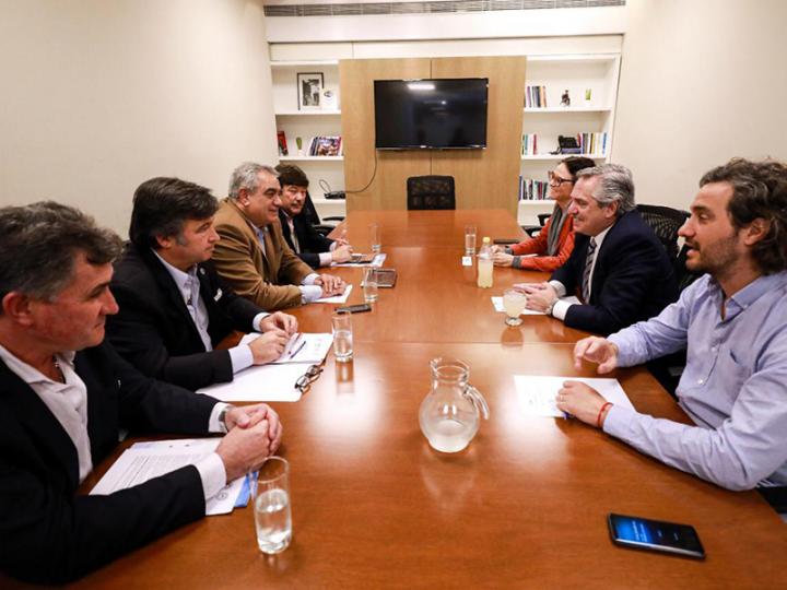 Alberto Fernández recibió a la Mesa de Enlace