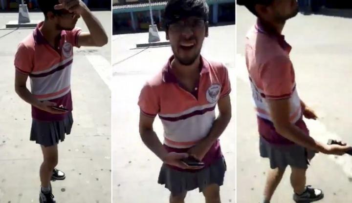 Un chico tenía calor y no lo dejaron ir al colegio en short