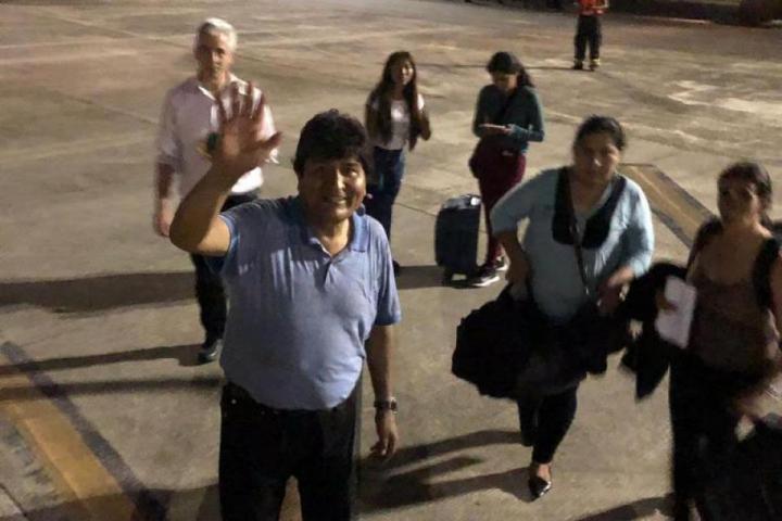 Evo Morales ya está en México