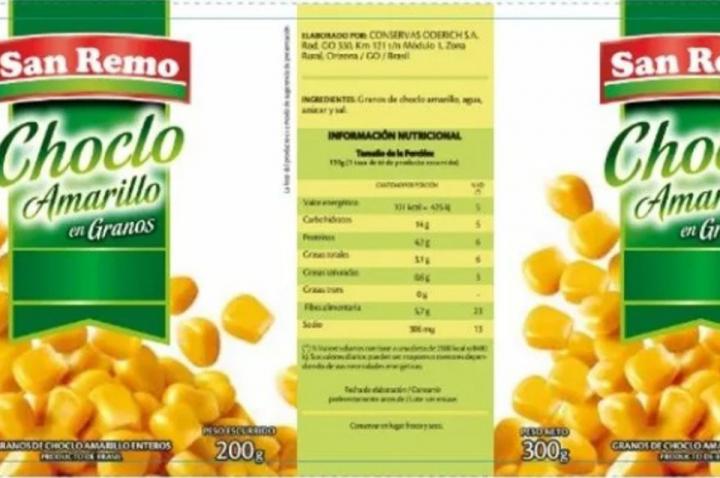La Anmat ordenó retirar una conserva de choclo