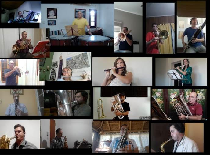 Banda Sinfónica: los músicos grabaron desde sus casas