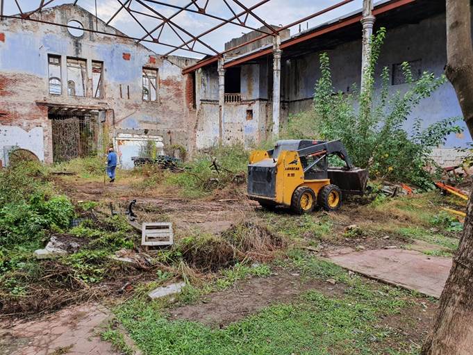 Las obras comenzaron en el sector sur y en la nave central.