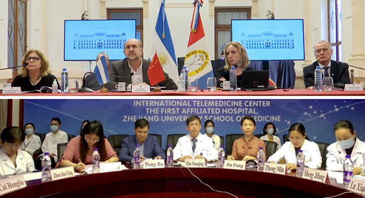 Perotti reunió a expertos de salud de China