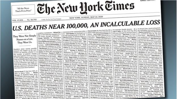 Estados Unidos llega a los 100.000 muertos