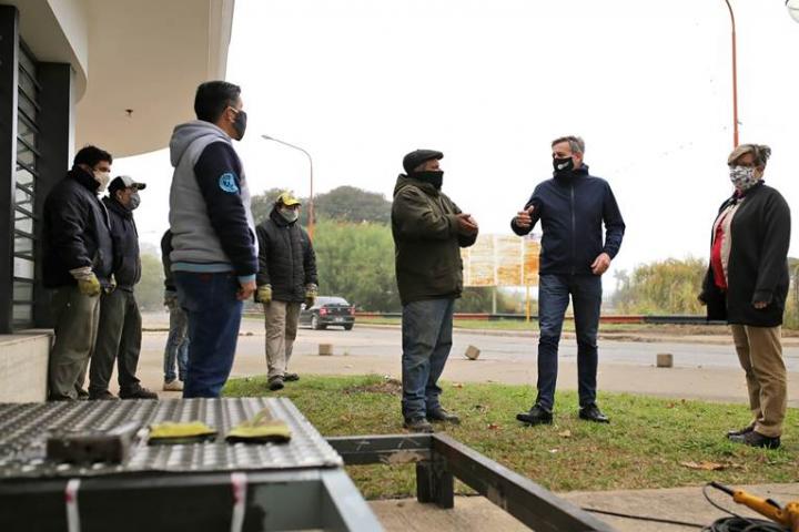 Refaccionan edificio histórico en el ingreso sur a Santa Fe