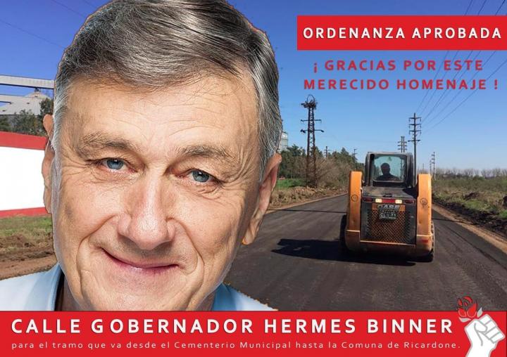 Calle “Gobernador Hermes Binner” 