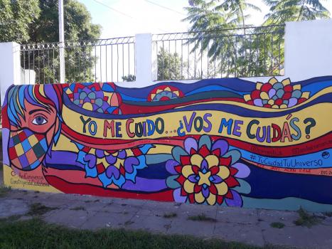 Pintan murales para concientizar sobre la covid