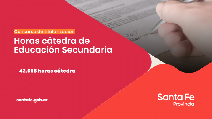 Santa Fe: titularizarán más de 42.000 horas cátedra