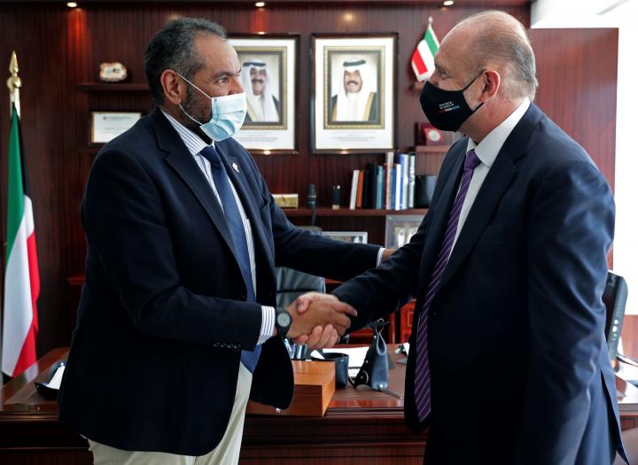 La reunión con el embajador de Kuwait, Abdullah Ali Alyahya.