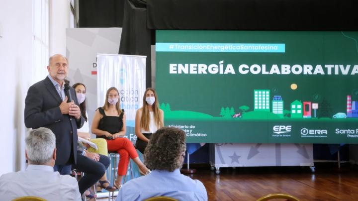 Perotti en la presentación del Programa Energía Renovable Colaborativa