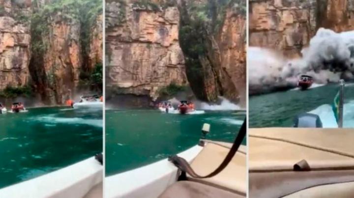 Una roca gigante se derrumbó en Brasil: 7 muertos