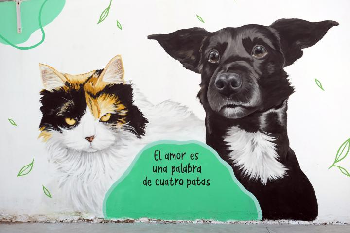 Inauguran un mural dedicado a los animales de compañía