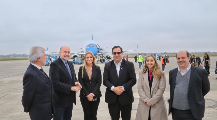 Aerolíneas Argentinas inauguró una nueva ruta aérea en Santa Fe