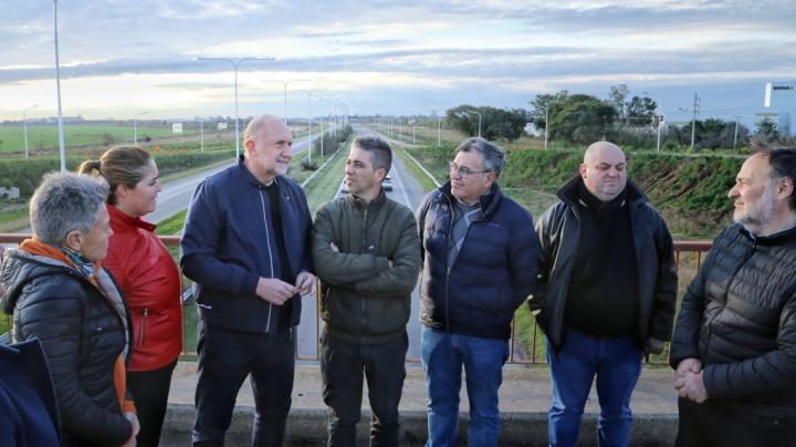 Perotti visitó una obra clave para Fray Luis Beltrán