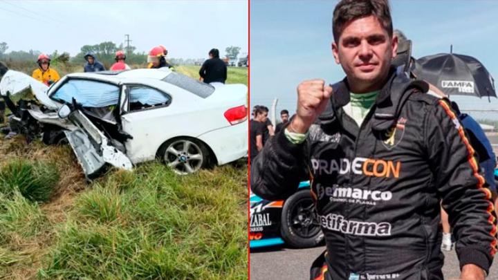 Un piloto del TN murió en un tremendo choque frontal 