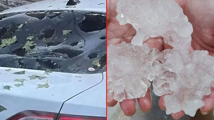 Feroz temporal con granizo: “No hay registro de algo así”