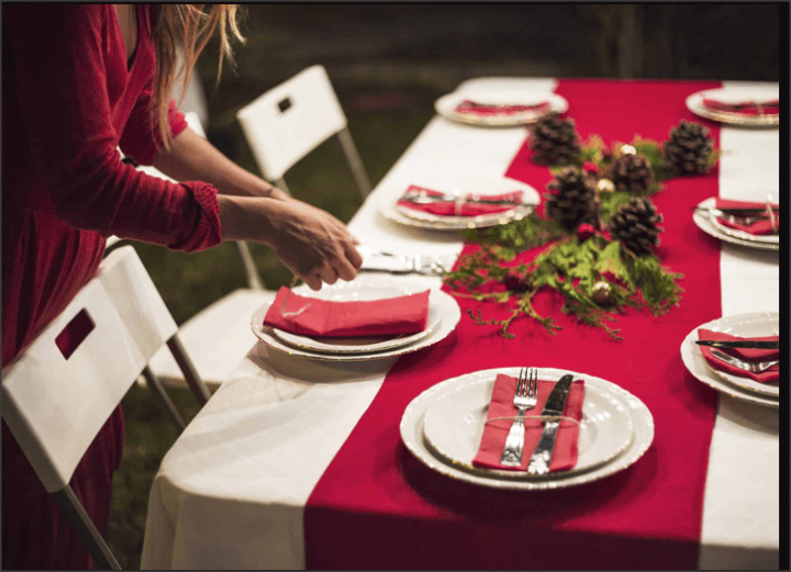 Navidad con mesa adentro o mesa afuera