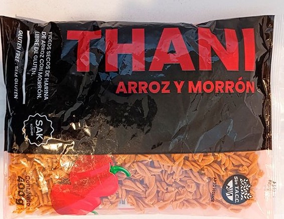 Alerta alimentaria sobre una marca de fideos libres de gluten