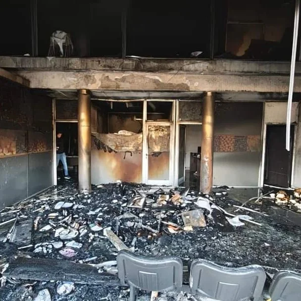 Ataque incendiario contra una empresa de Santa Fe