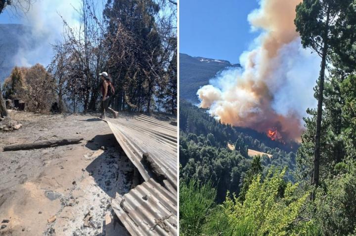 Una santafesina perdió todo en los incendios de El Bolsón