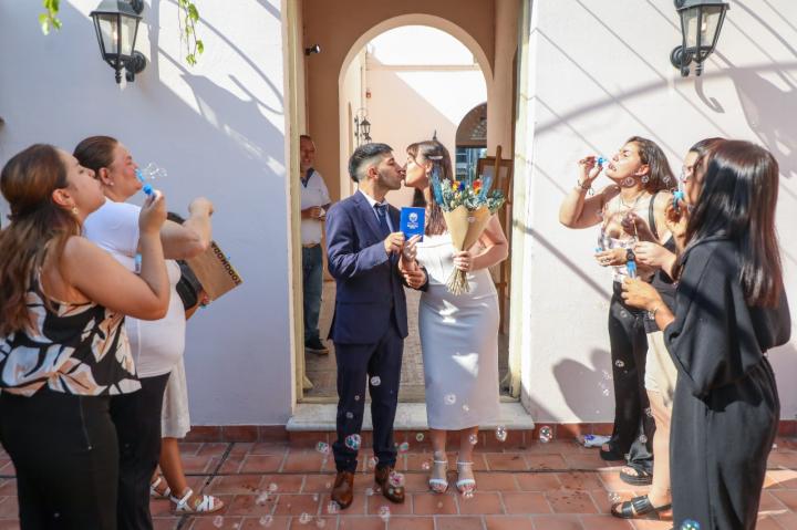 Nueve parejas dieron el “sí” en la Casa del Brigadier