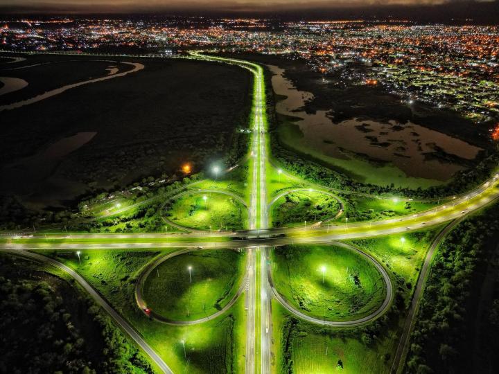 Habilitaron la nueva iluminación en la Circunvalación Oeste 