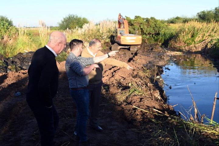 Poletti supervisó el funcionamiento del sistema de drenaje de la ciudad