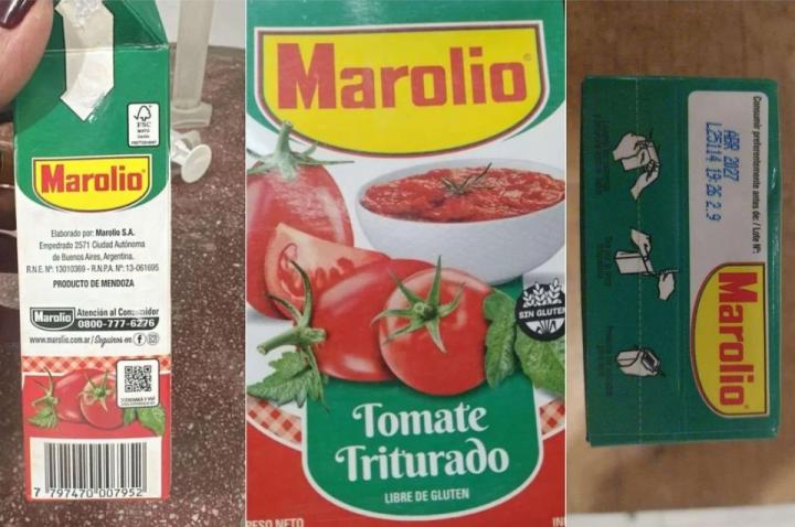 Detectan gusanos en una lata de tomate Marolio