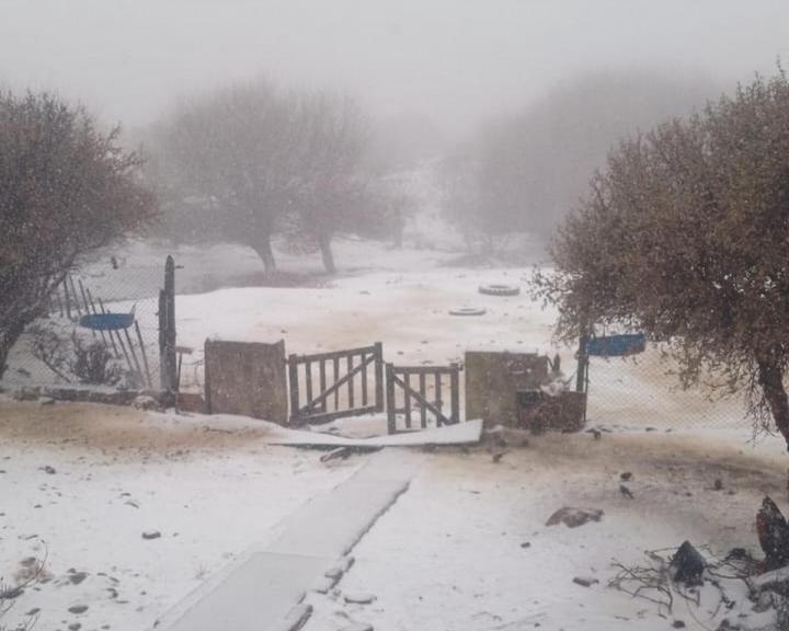 Nieva en Traslasierra: cortan el Camino de las Altas Cumbres