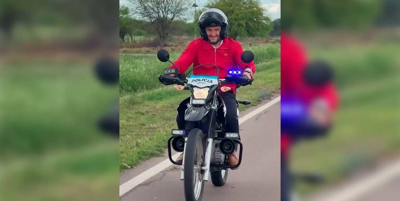 Pullaro, en modo motoquero, inauguró obras en el norte