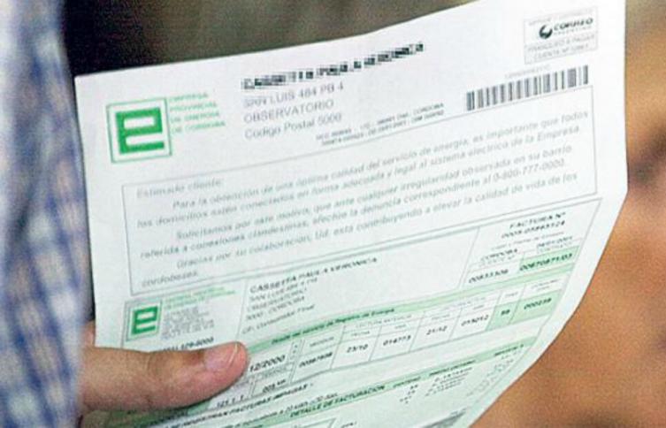 Córdoba: recibieron $31 mil y $78 mil de luz