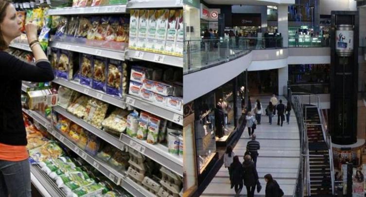 Ventas en súper y en shoppings volvieron a bajar