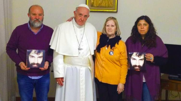 El Papa recibió a la familia de Santiago Maldonado