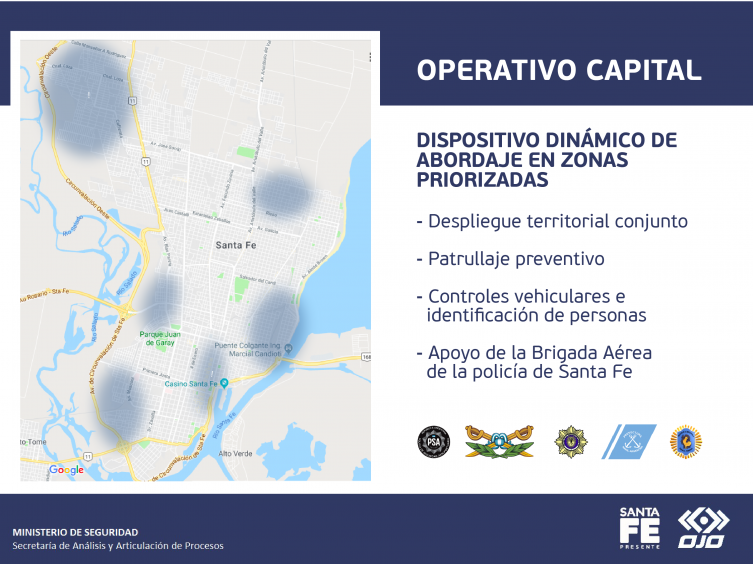 Pullaro lanzó el Operativo Capital en la ciudad de Santa Fe